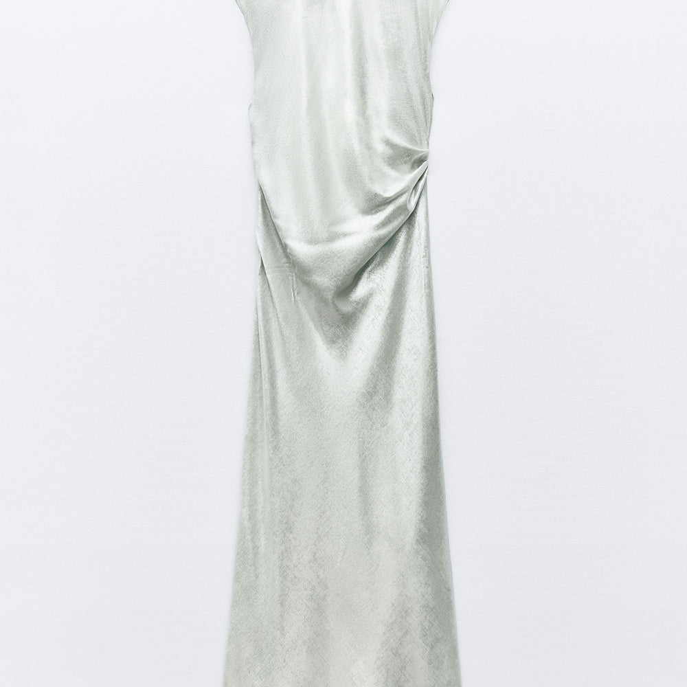 Moudda ZARA - Robe mi-longue effet métallisé détail drapé - Tunisie 2