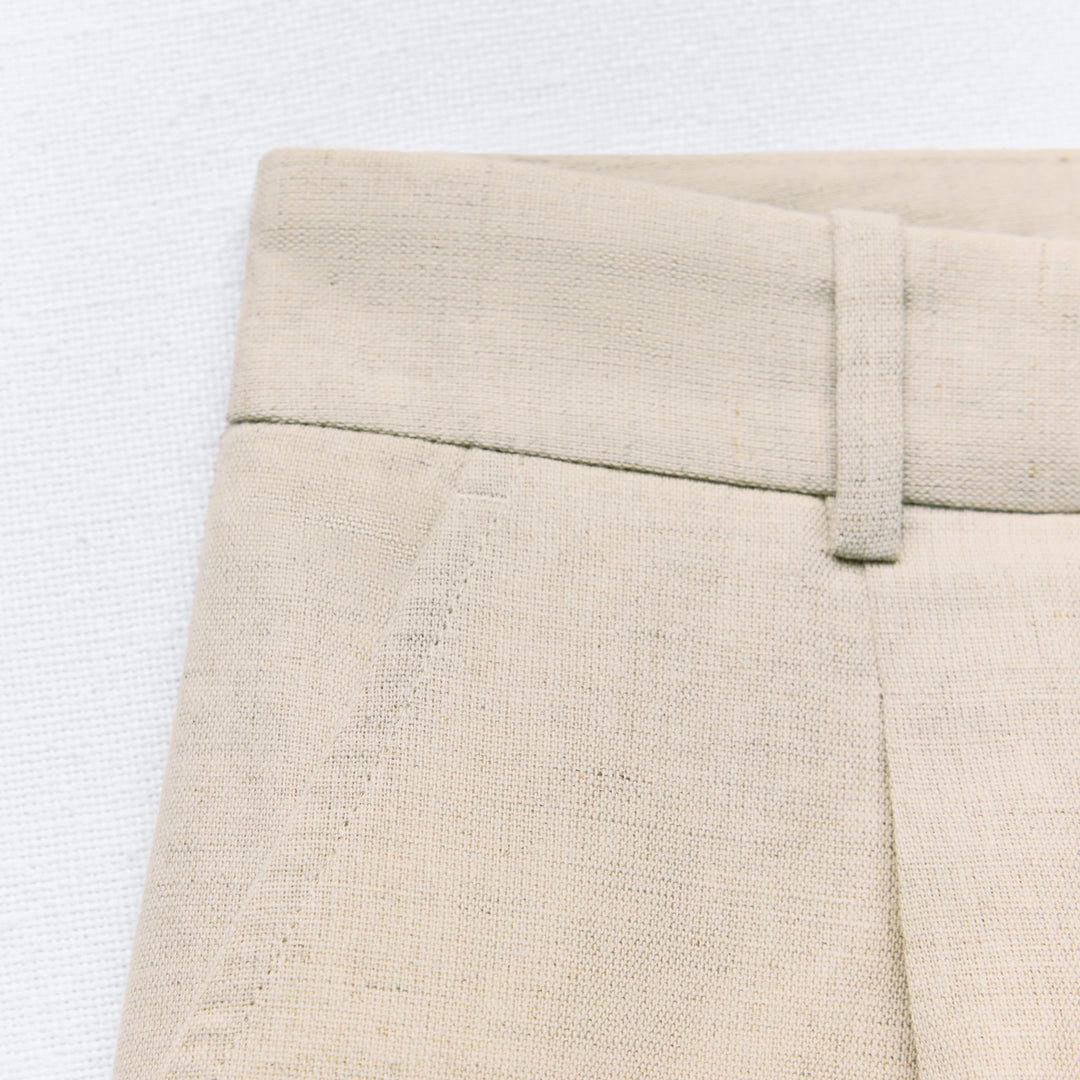 Moudda ZARA - Bermuda taille haute lin plis (Ensemble) - Tunisie 3