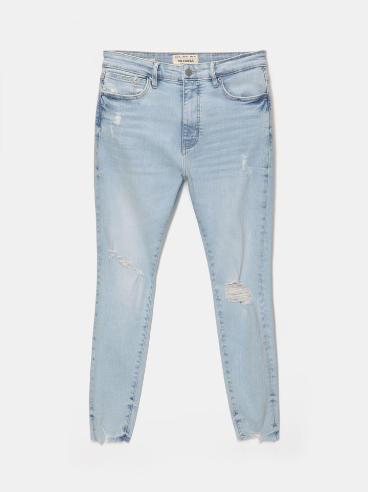 Moudda PULL & BEAR - Pantalon Denim Carrot Déchiré PK AZ - Tunisie 1