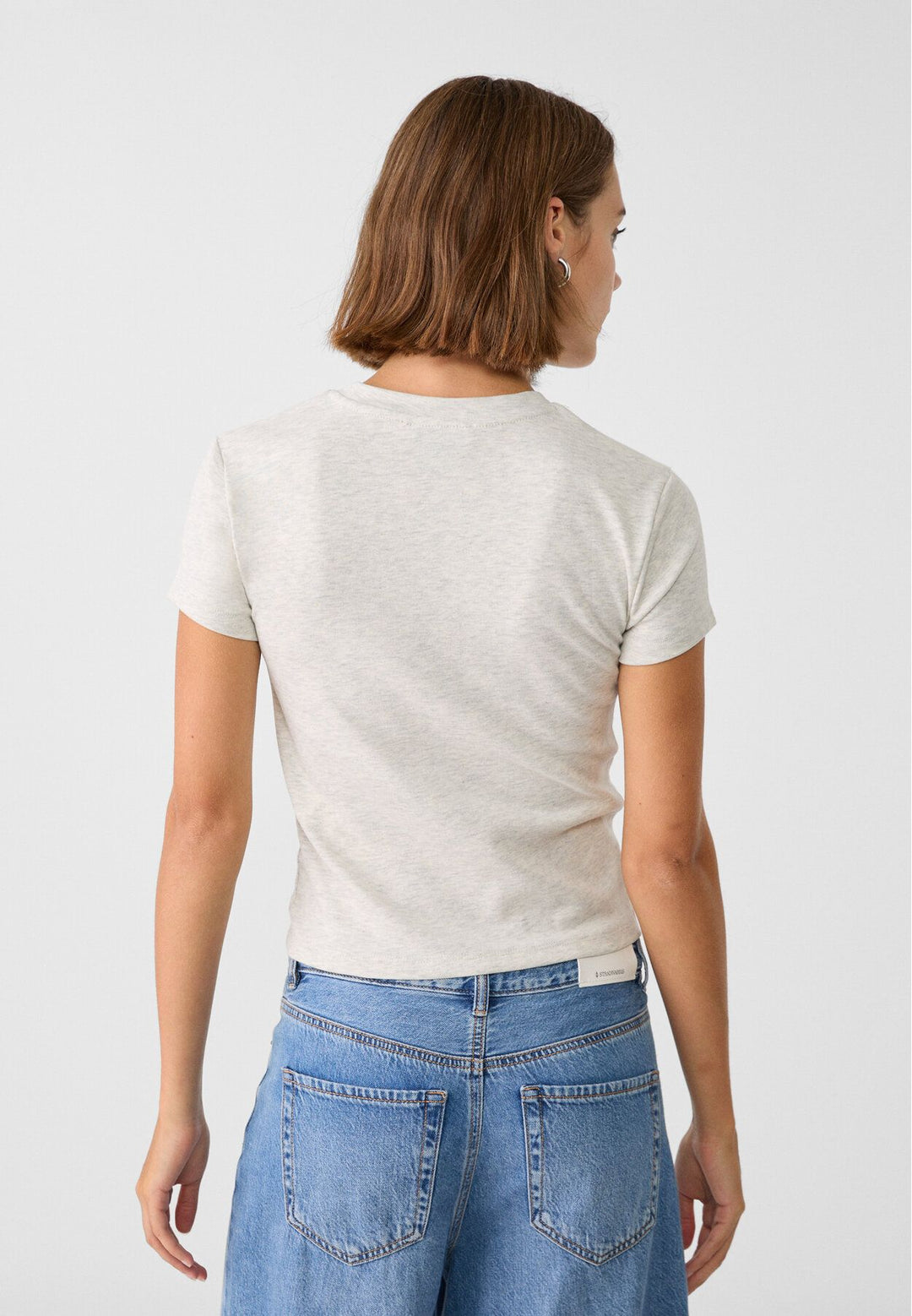 Moudda STRADIVARIUS - T-Shirt Mickey Gris Chiné avec Contrastes Vifs - Tunisie 5