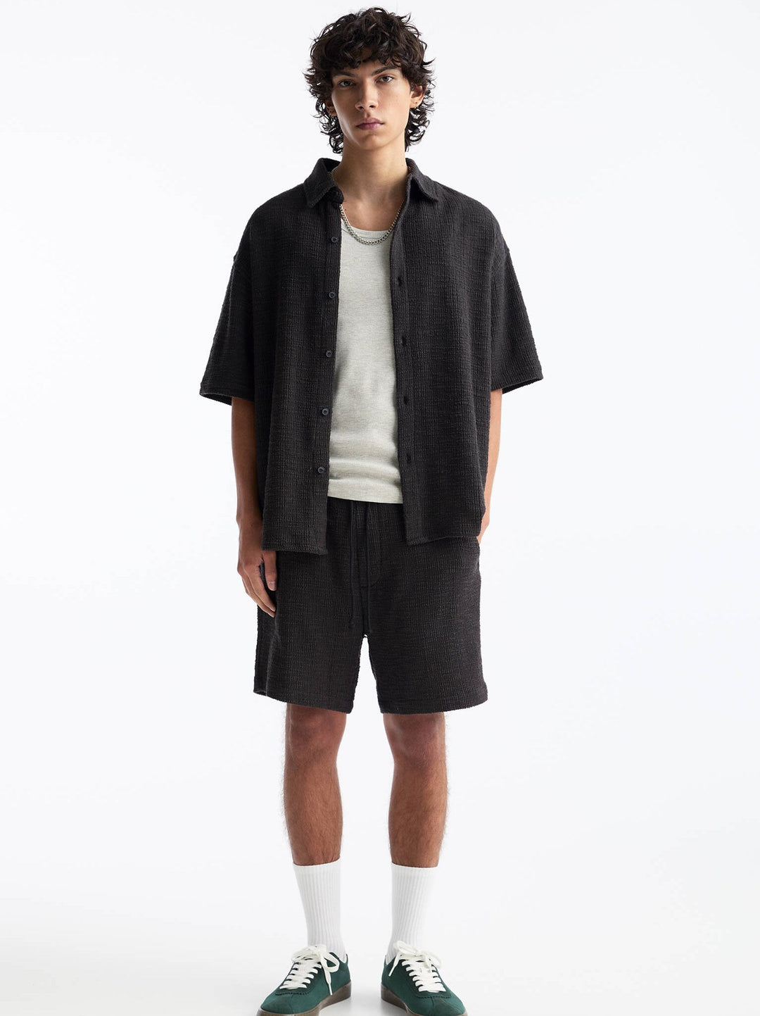 Moudda PULL & BEAR - Bermuda Jogger Structure Molleton Set - Tunisie 2