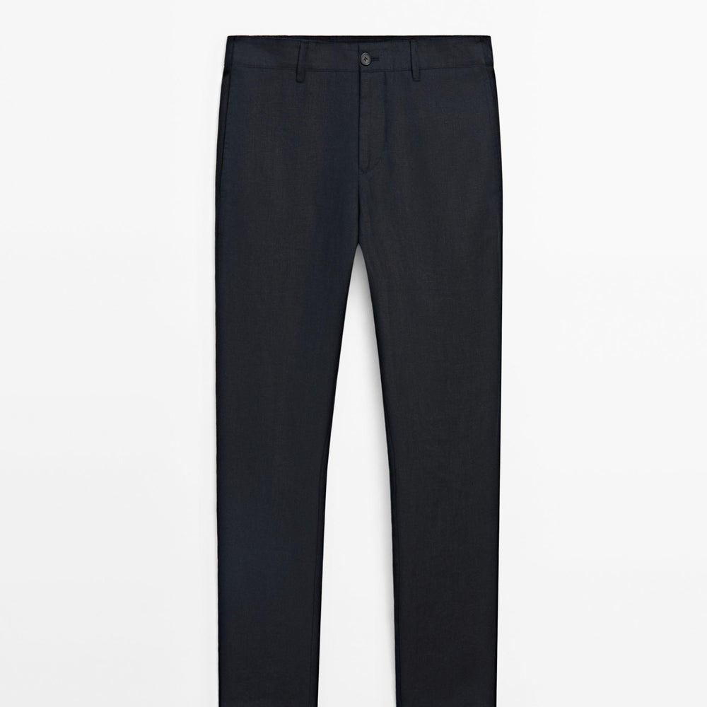 Moudda Massimo Dutti - Pantalon 100 % lin sophistiqué fuselé - Tunisie 2
