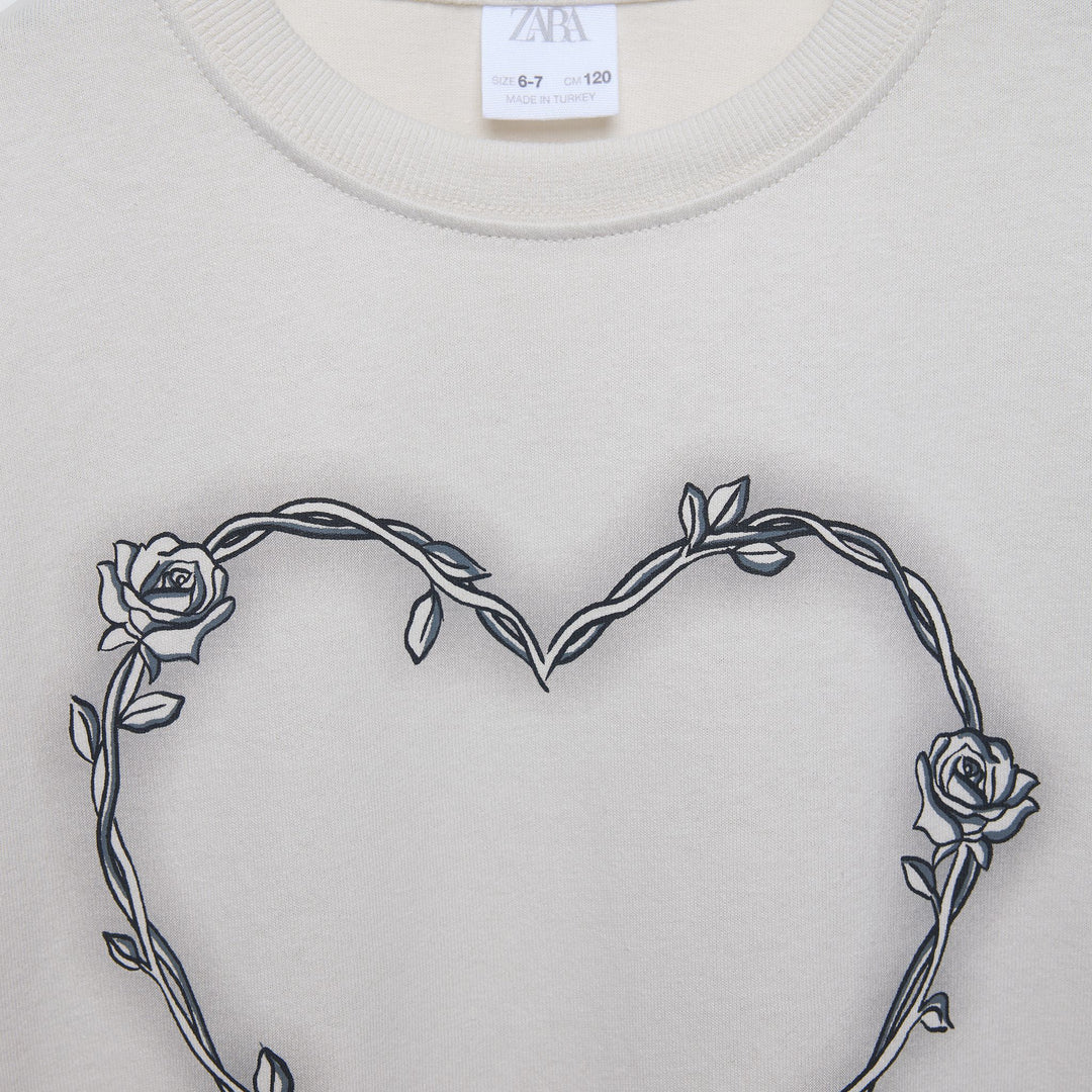 Moudda ZARA - T-shirt cœur et roses - Tunisie 3