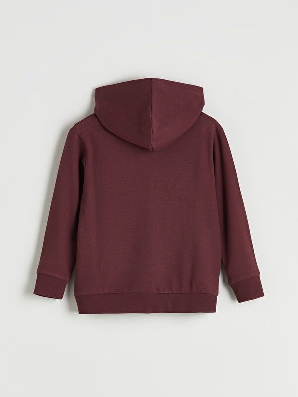 Moudda LC Waikiki - Sweatshirt basique en jersey Garçon Bordeaux - Tunisie 2