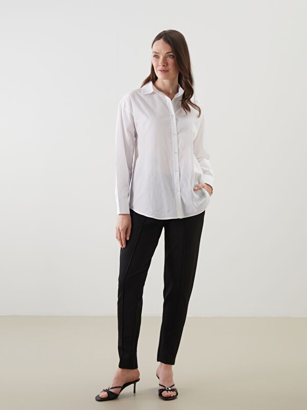 Moudda LC Waikiki - Pantalon tissé moyen basique Femme Noir - Tunisie 1
