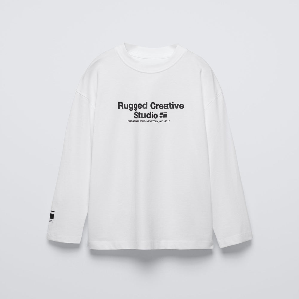 Moudda ZARA - T-shirt manches longues graphique, blanc - Tunisie 2