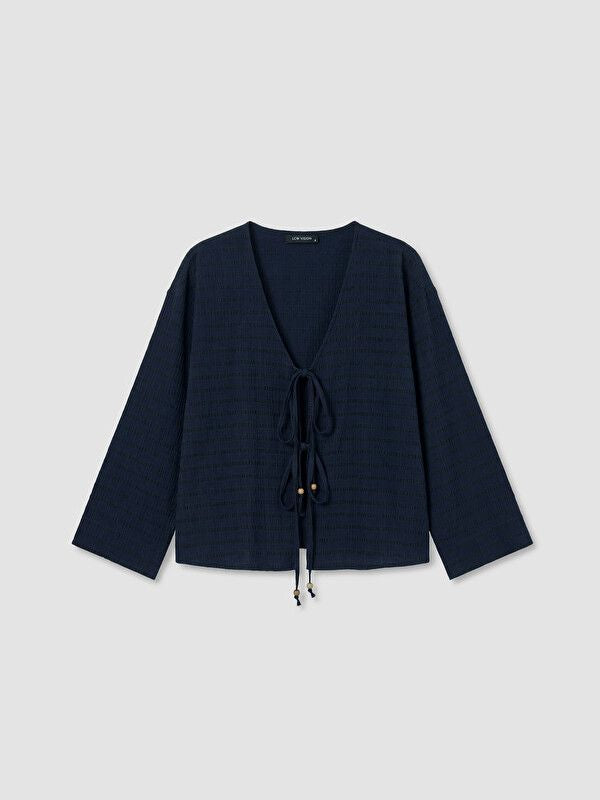 Moudda LC Waikiki - Kimono en tissu pour Femme couleur Bleu marine foncé - Tunisie 1
