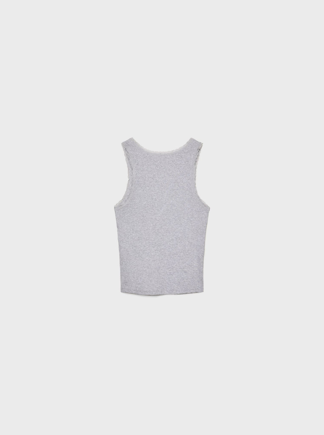 Moudda STRADIVARIUS - T-Shirt S/M Col V avec Dentelle Gris Chiné - Tunisie 3