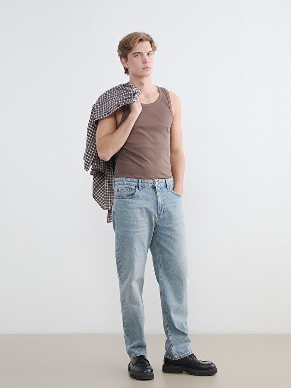 Moudda LC Waikiki - Sans manches en jersey pour Homme couleur  Marron - Tunisie 2