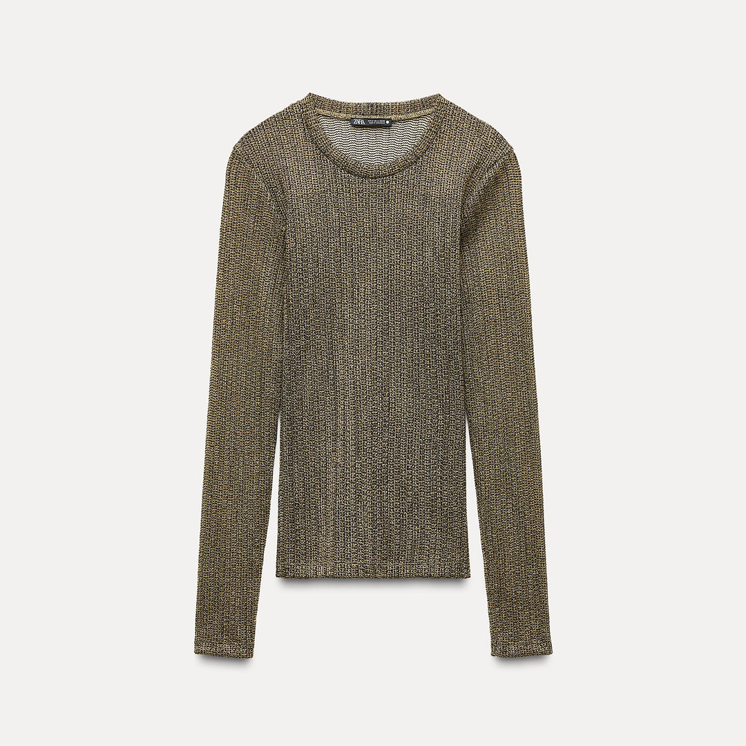 Moudda ZARA - Top Motif Chevrons Lurex - Tunisie 1