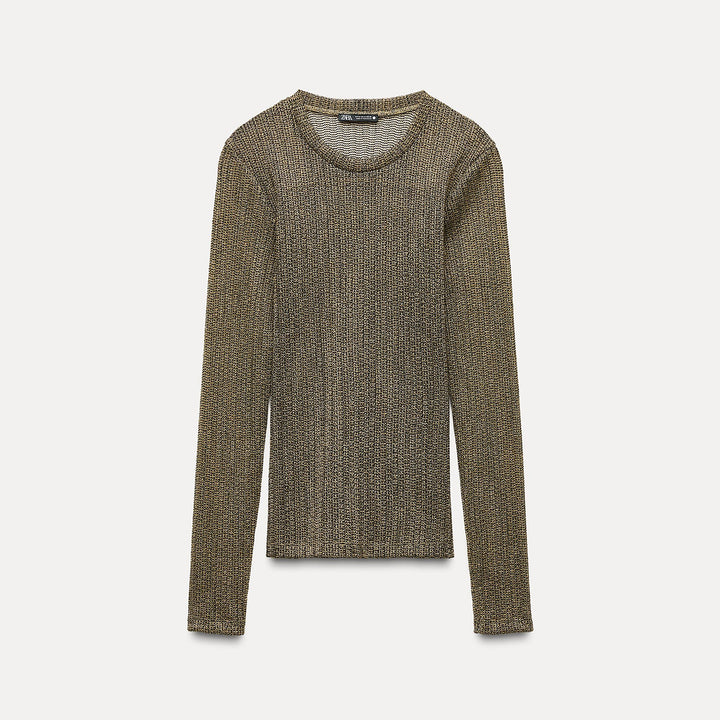 Moudda ZARA - Top Motif Chevrons Lurex - Tunisie 1