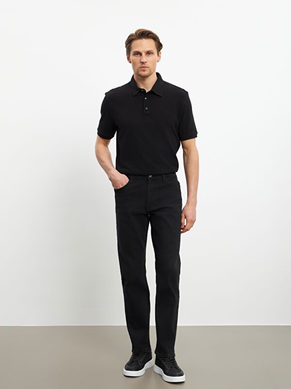 Moudda LC Waikiki - Pantalon jean tissé basique Homme Rodéo noir - Tunisie 1