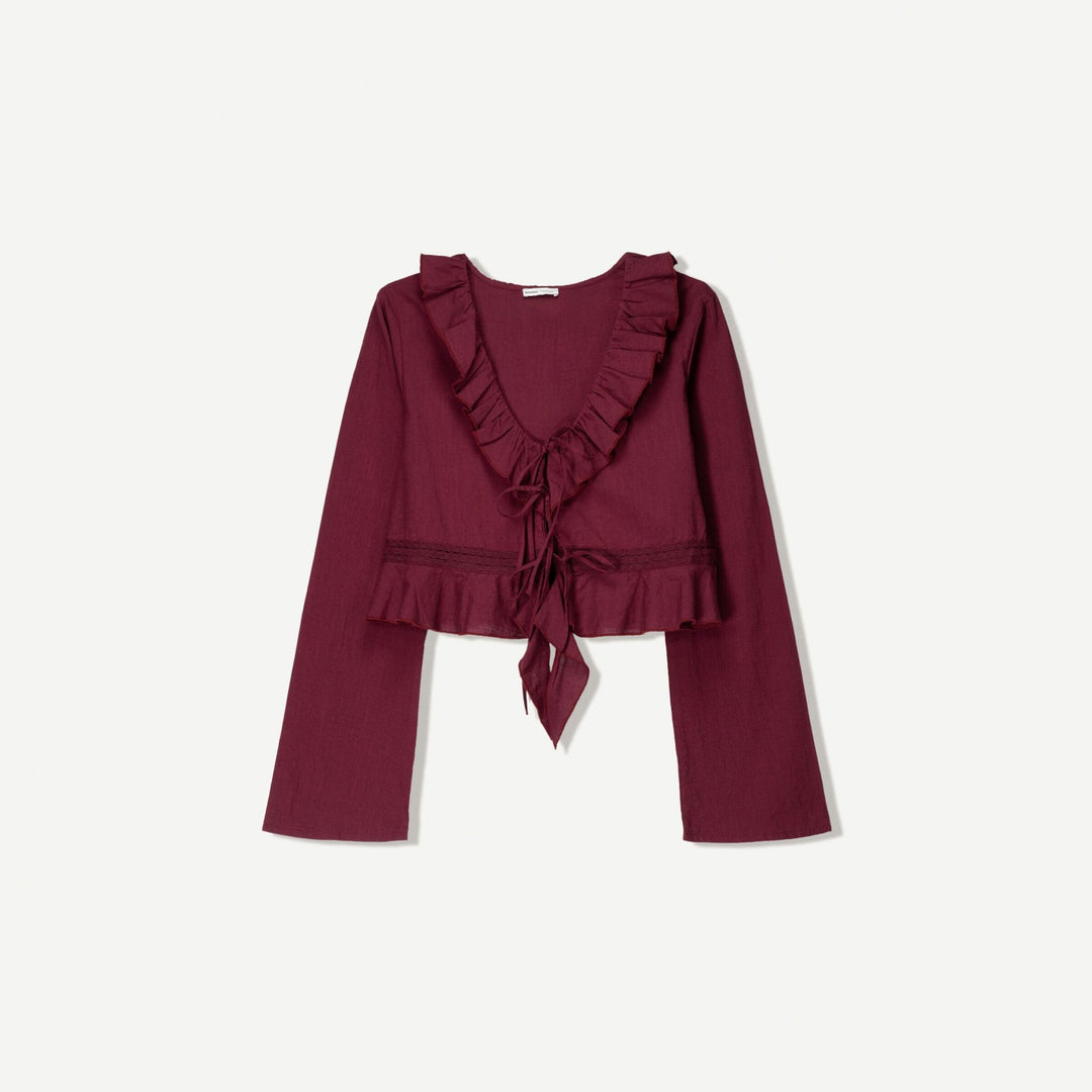 Moudda BERSHKA - Blouse Volants - Détail Nœuds - Tunisie 1