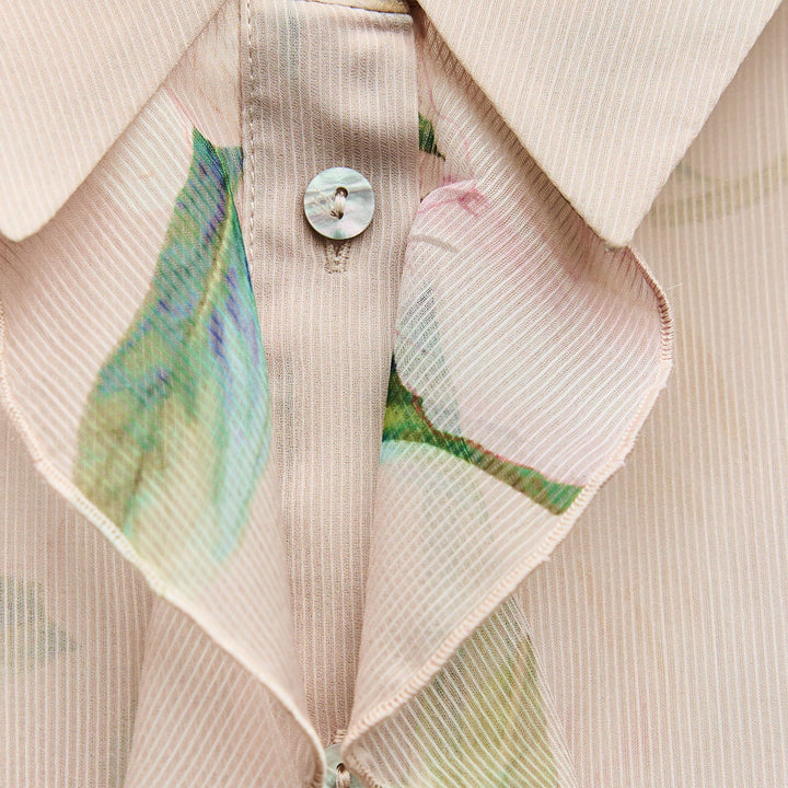 Moudda ZARA - Blouse imprimée fleur dégradée volants manches longues - Tunisie 3