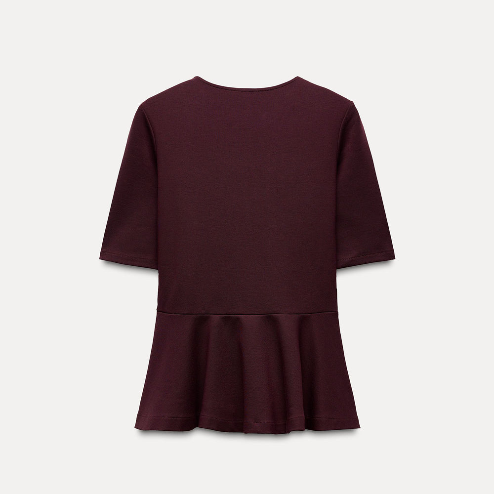 Moudda ZARA - T-Shirt Peplum - Col Rond - Tunisie 2