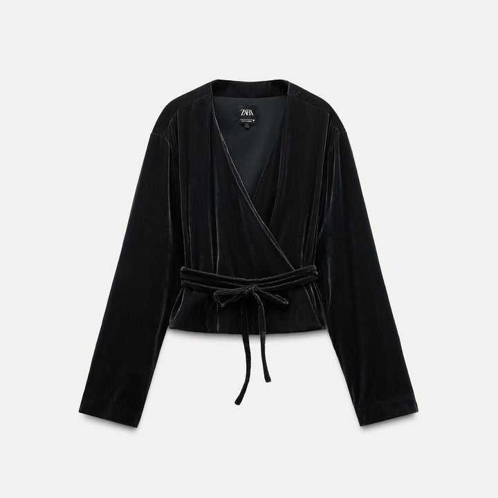 Moudda ZARA - Veste croisée velours coordonnée - Tunisie 1