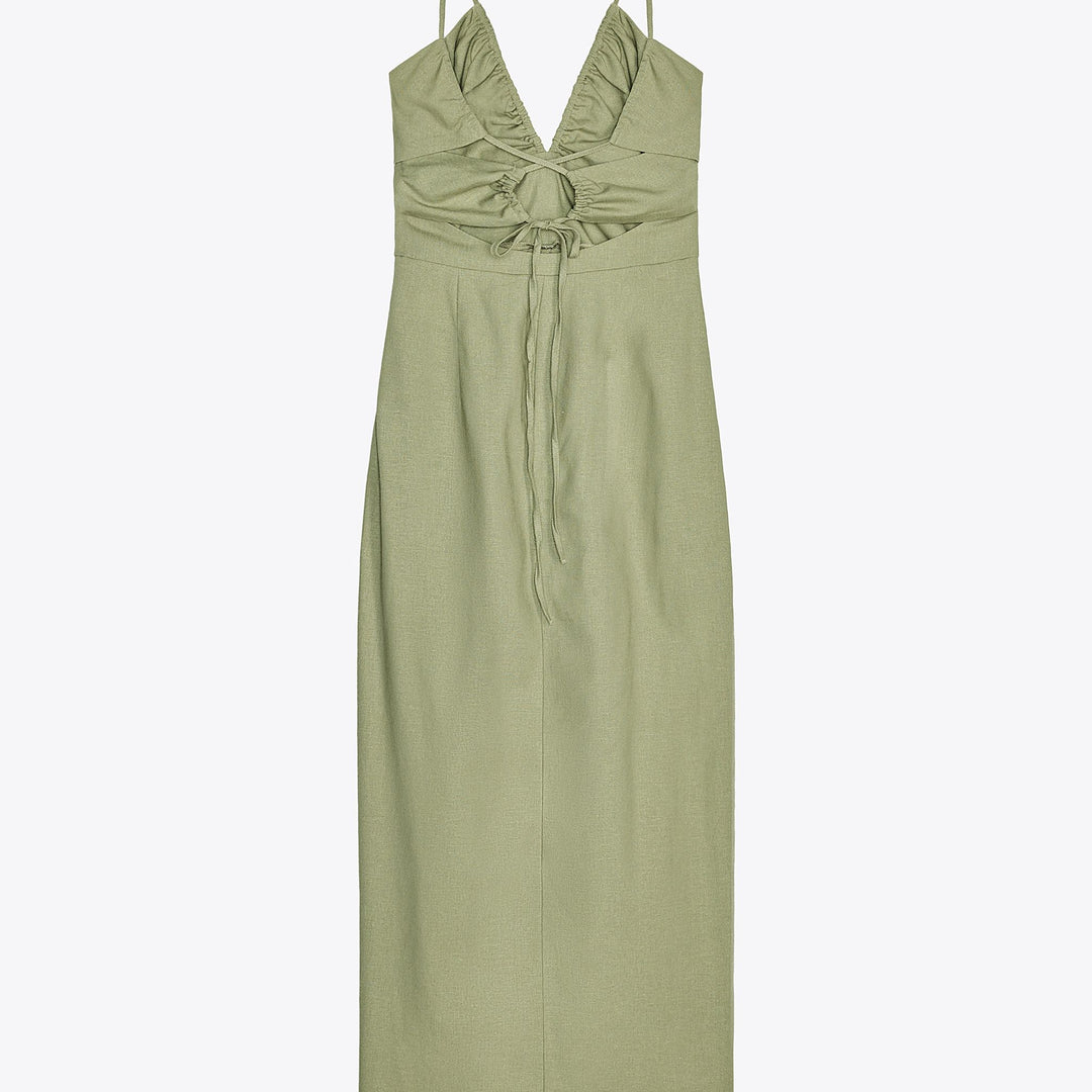 Moudda ZARA - Robe Midi Lin Stretch - Corset & Fente Devant - Tunisie 2