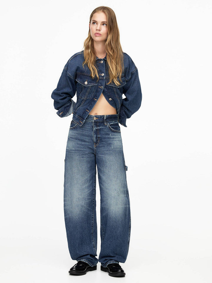 Moudda PULL & BEAR - Pantalon Denim Carpenter Ballon - Tunisie 2