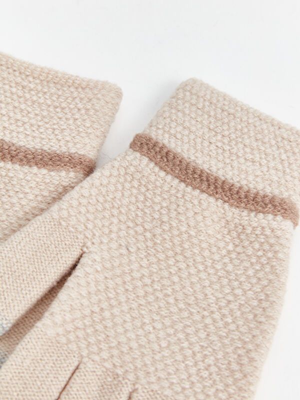 Moudda LC Waikiki - Gants tricot Femme Ecru - Tunisie 3