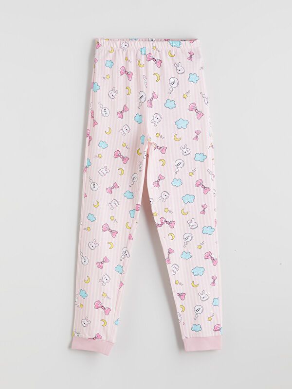 Moudda LC Waikiki - Pyjama en jersey manches longues moyen Fille Crème - Tunisie 5