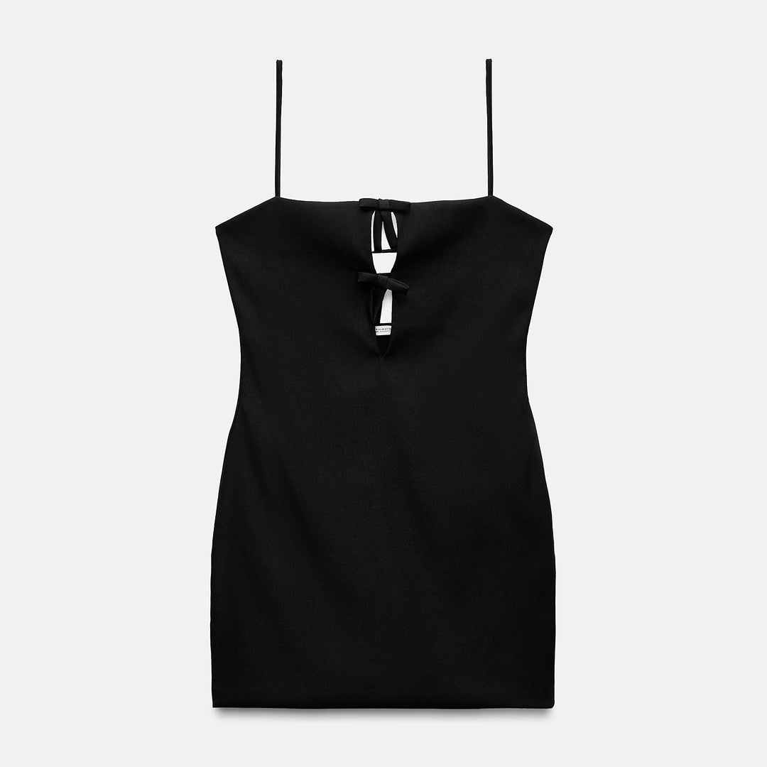 Moudda ZARA - Robe courte découpes, nœuds, matière extensible - Tunisie 2