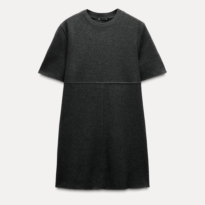 Moudda ZARA - Robe courte toucher doux, coloris anthracite - Tunisie 1