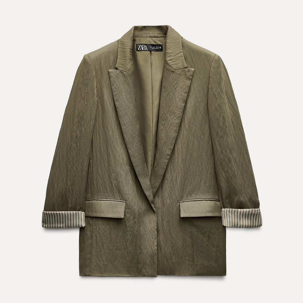 Moudda ZARA - Blazer manches retroussées doublure contrastée - Tunisie 2