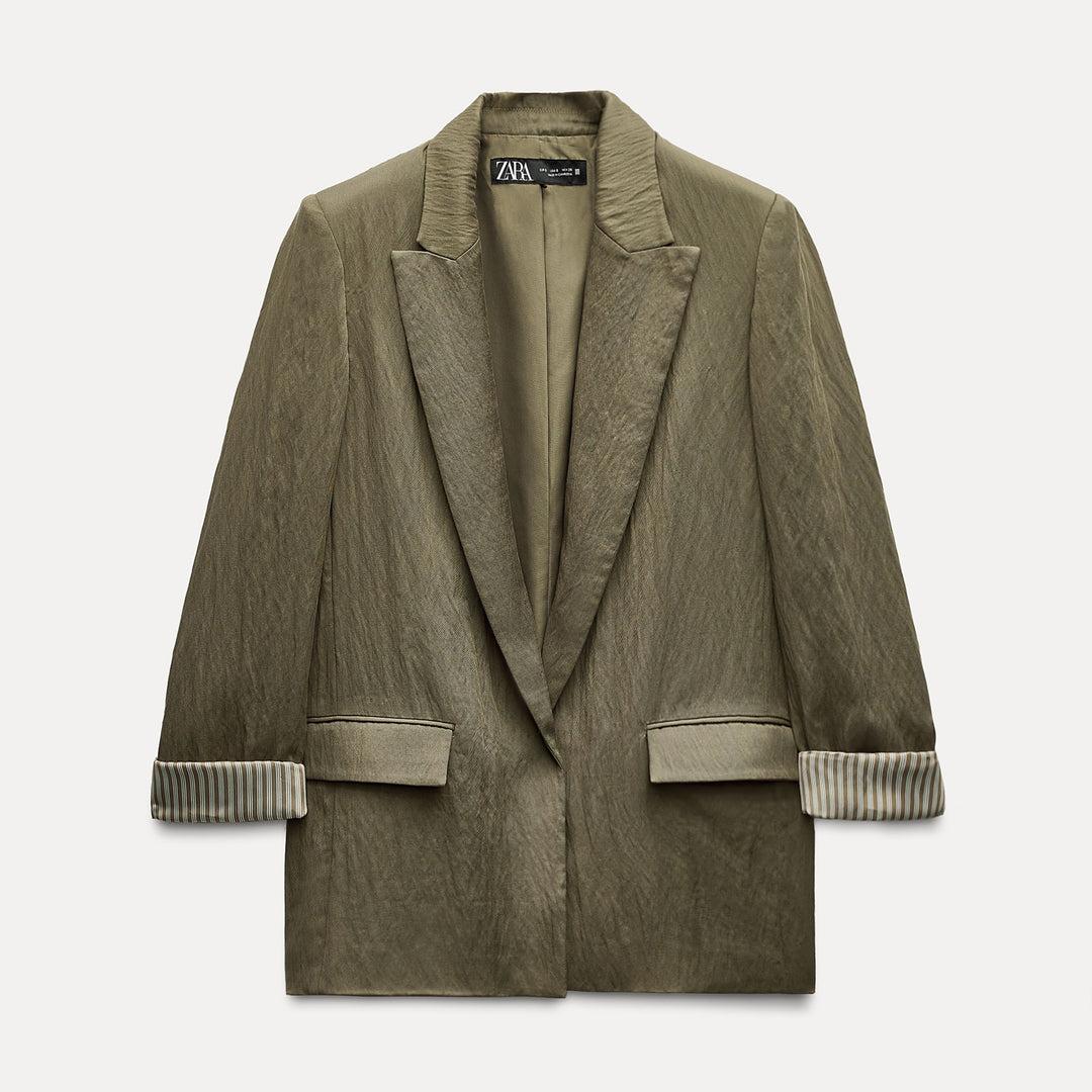 Moudda ZARA - Blazer manches retroussées doublure contrastée - Tunisie 2