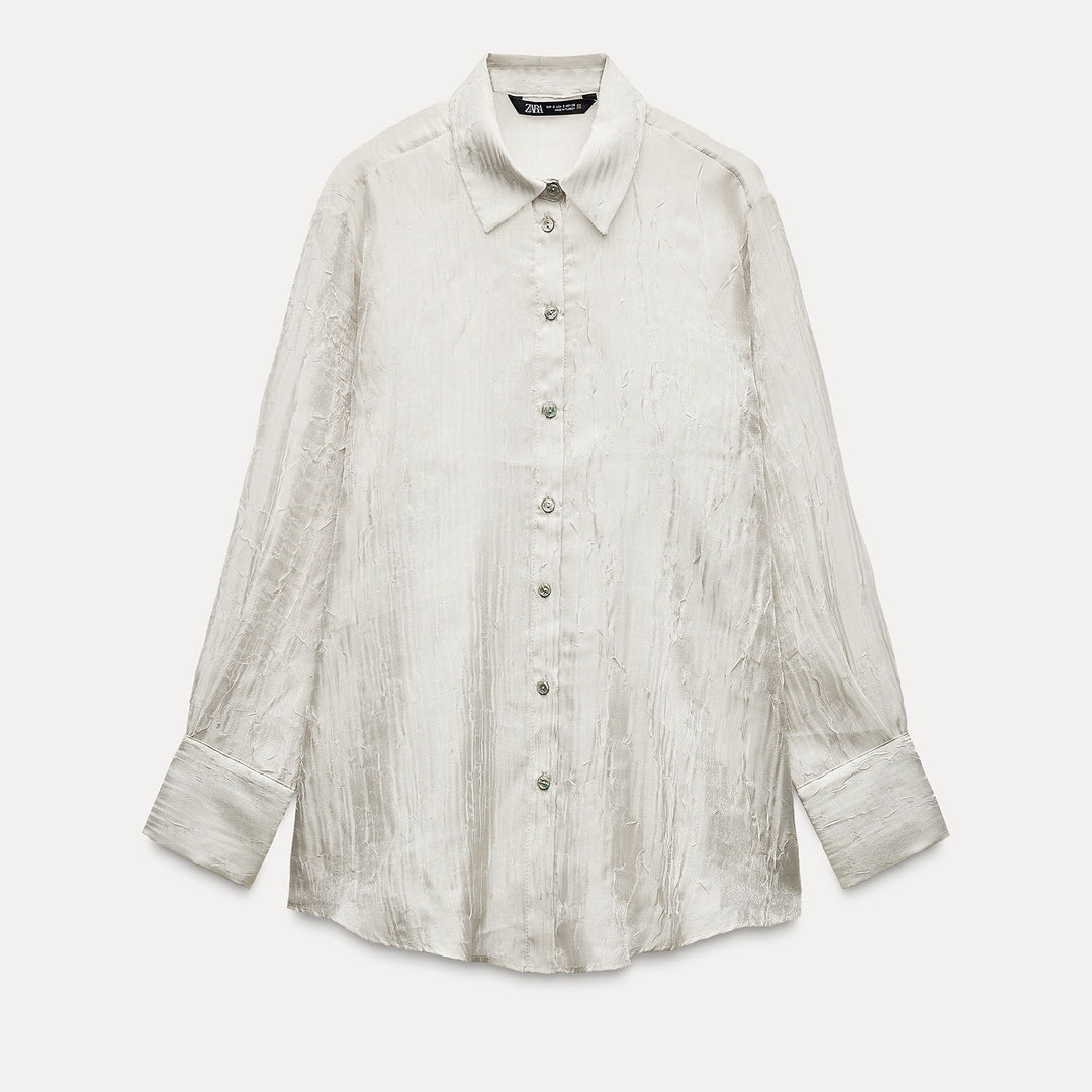 Moudda ZARA - Set chemise manches longues organza froissé - Tunisie 2