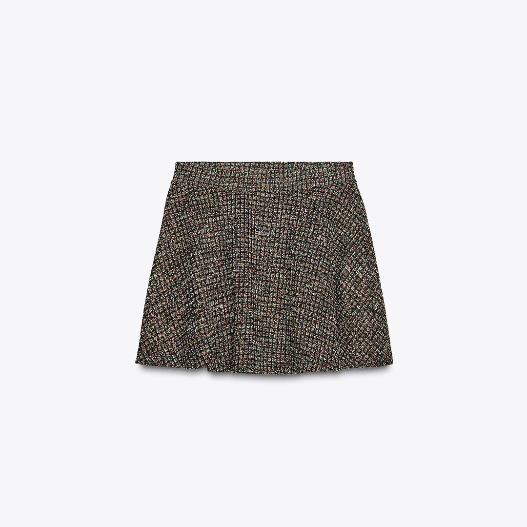 Moudda ZARA - Jupe Mini - Jacquard & Texture (Bourgogne) - Tunisie 1