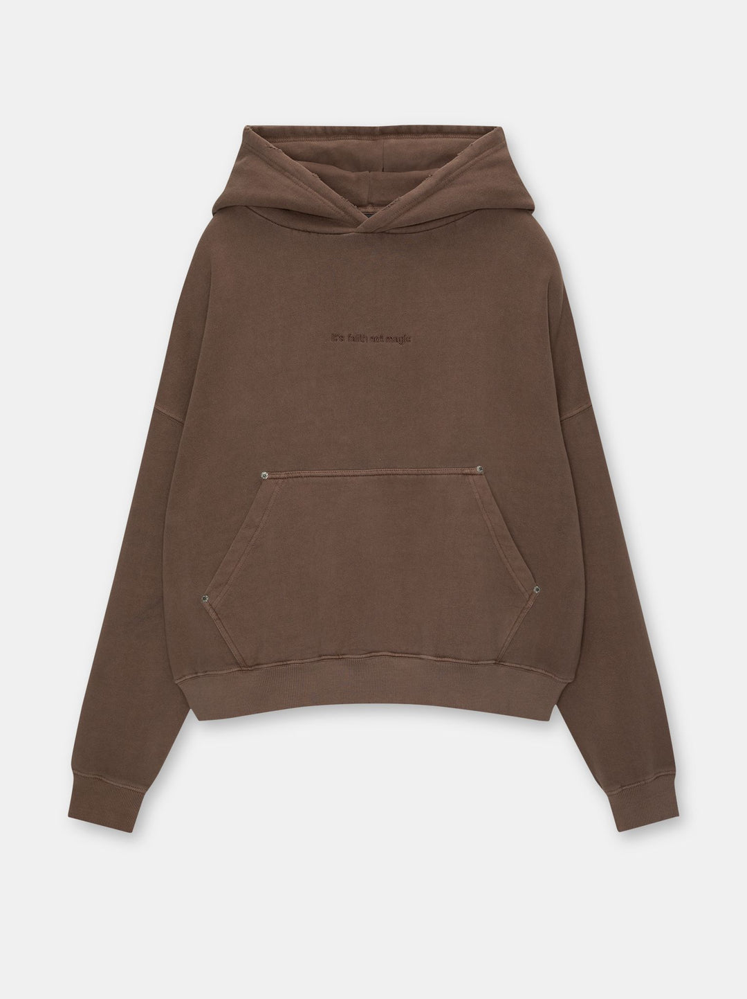 Moudda PULL & BEAR - Sweat à Capuche Lavé Brodé avec Snaps Distressed - Tunisie 1