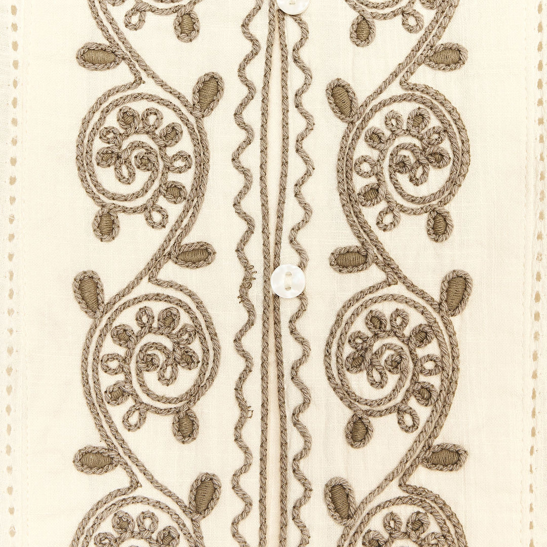 Moudda ZARA - Blouse - Encolure Forcée, Broderie Contrastée & Perles - Tunisie 3