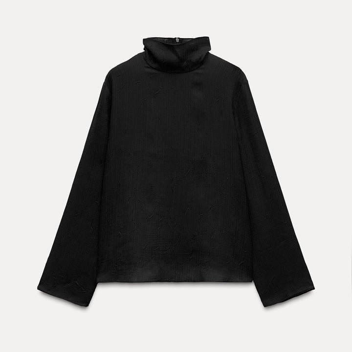 Moudda ZARA - Chemise col haut tissu froissé - Tunisie 2