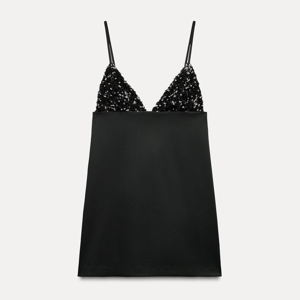 Moudda ZARA - Combinaison courte bretelles pailletée - Tunisie 2