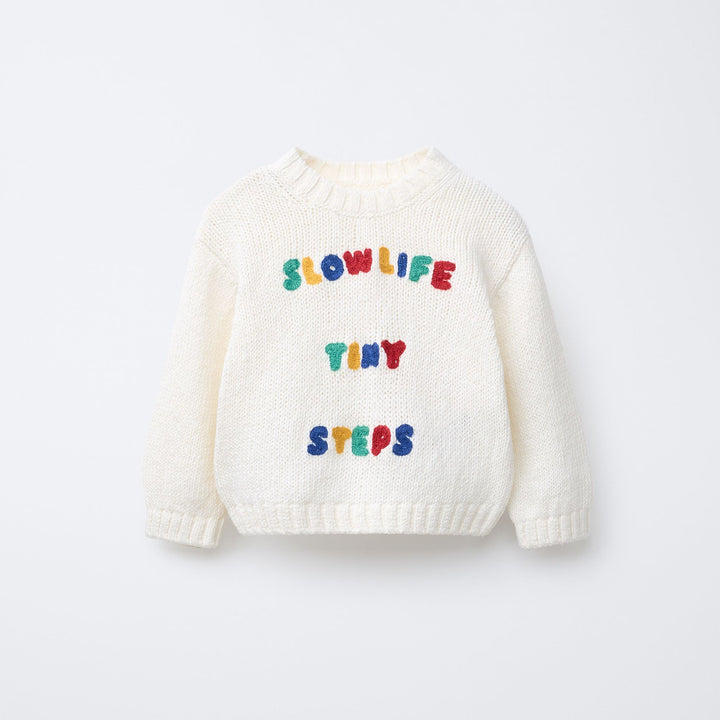 Moudda ZARA - Pull - Texte (Slow Life Tiny Steps) 4T - Tunisie 1