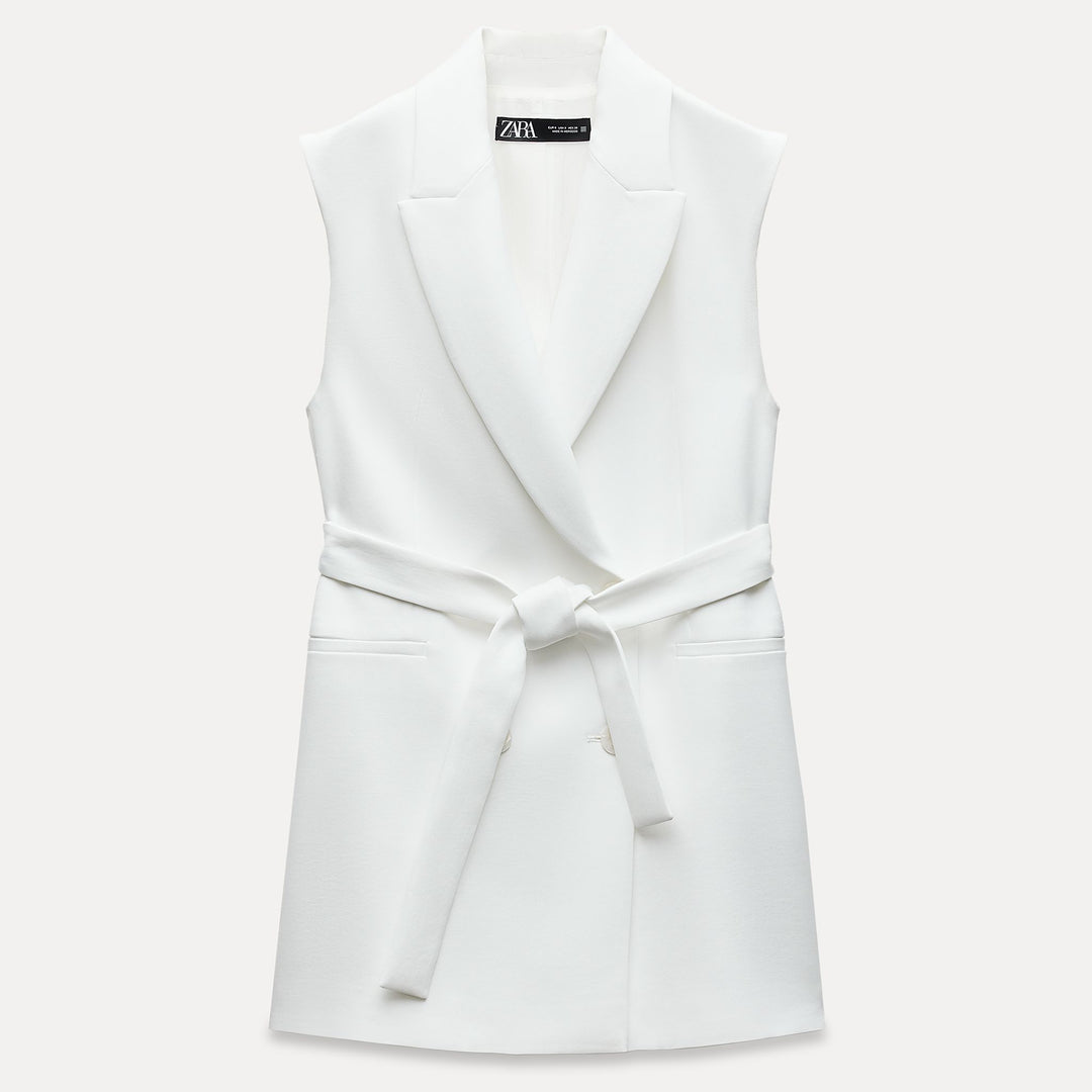 Moudda ZARA - Gilet long croisé ceinturé - Tunisie 1