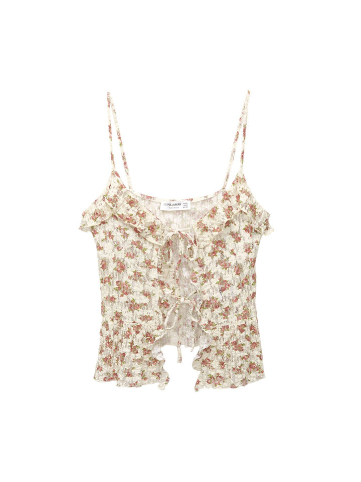 Moudda PULL & BEAR - Top - Volant & Dentelle Fleur - Tunisie 1