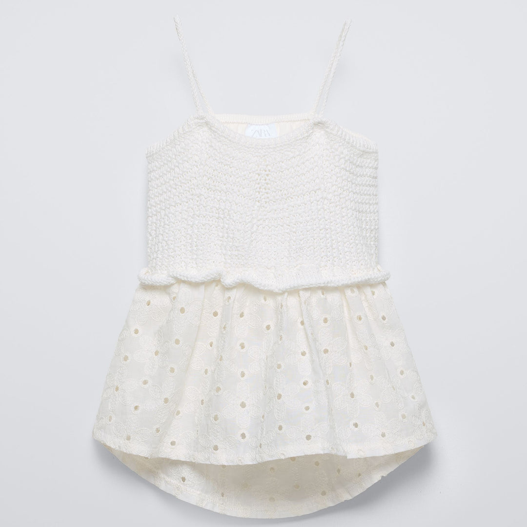 Moudda ZARA - T-shirt combiné crochet et broderie - Tunisie 1