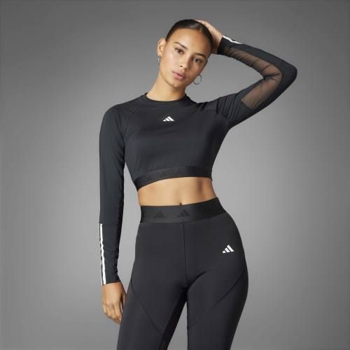 Moudda Adidas - T-shirt d’entraînement Hyperglam avec coupe cropped et manches longues - Tunisie 5