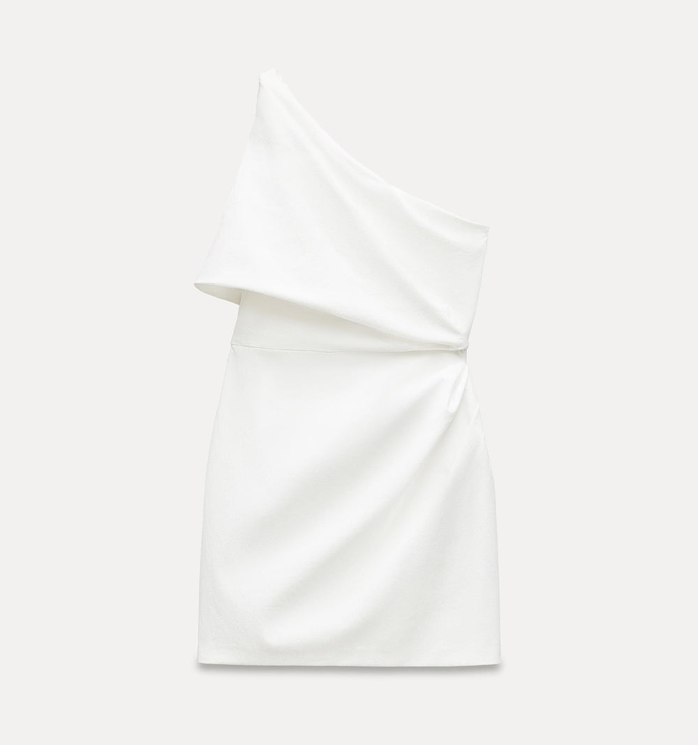 Moudda ZARA - Robe courte drapée asymétrique - Tunisie 2
