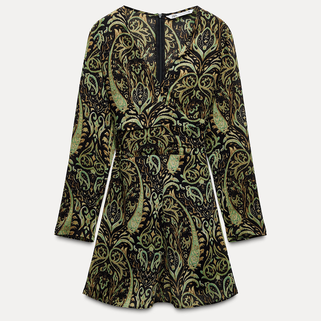 Moudda ZARA - Robe godets imprimée ikat - Tunisie 1