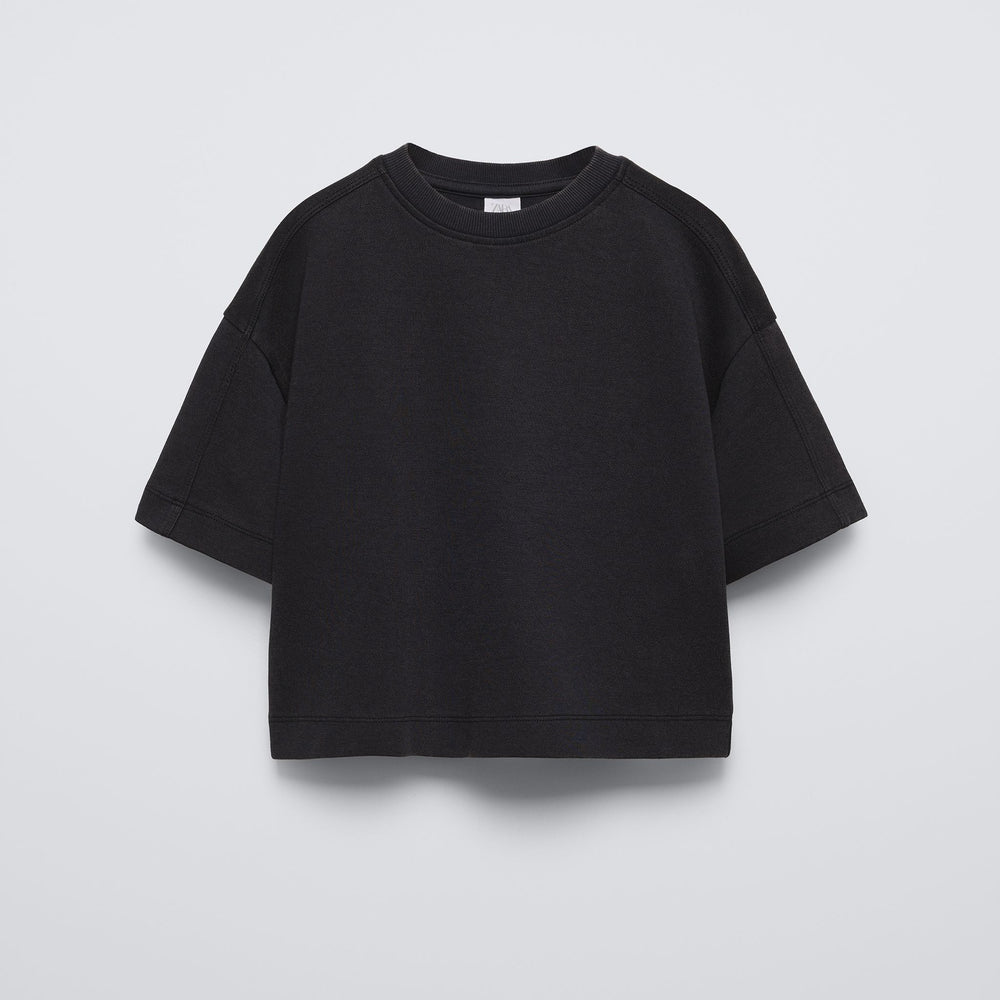 Moudda ZARA - T-shirt fille manches courtes, maille interlock duo - Tunisie 2