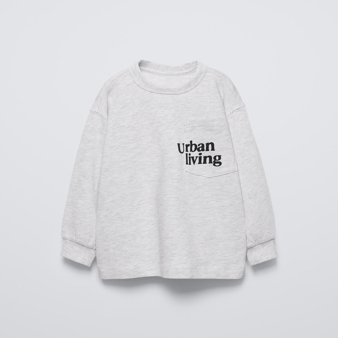 Moudda ZARA - T-shirt enfant gris imprimé flocké - Tunisie 1