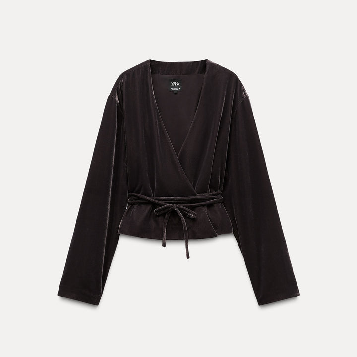 Moudda ZARA - Veste croisée velours coordonnée - Tunisie 2
