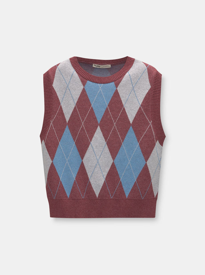 Moudda PULL & BEAR - Gilet Losanges Col V - Tunisie 3