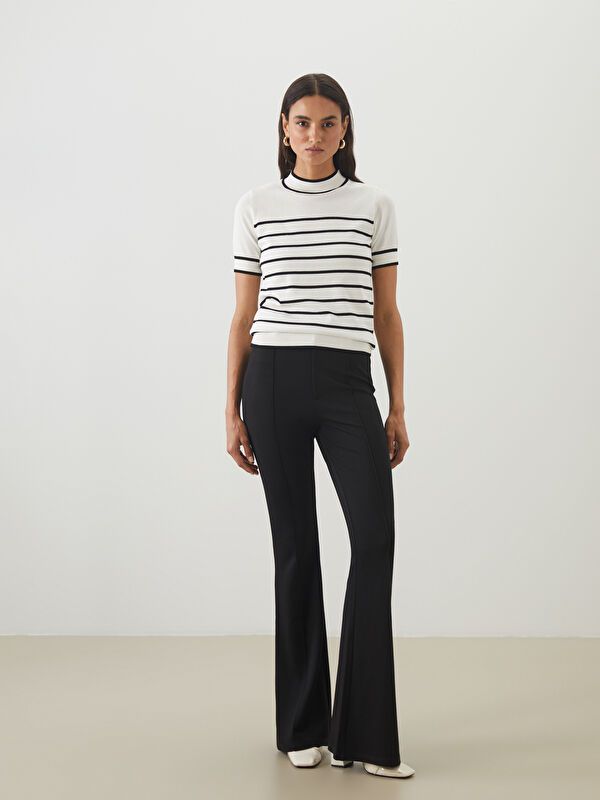 Moudda LC Waikiki - Pull en tricot Femme Rayures noires - Tunisie 2