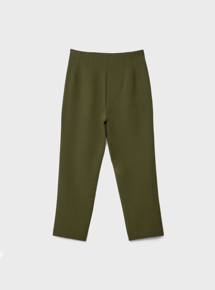 Moudda STRADIVARIUS - Pantalon de Ville Taille Haute avec Pinces Kaki - Tunisie 4