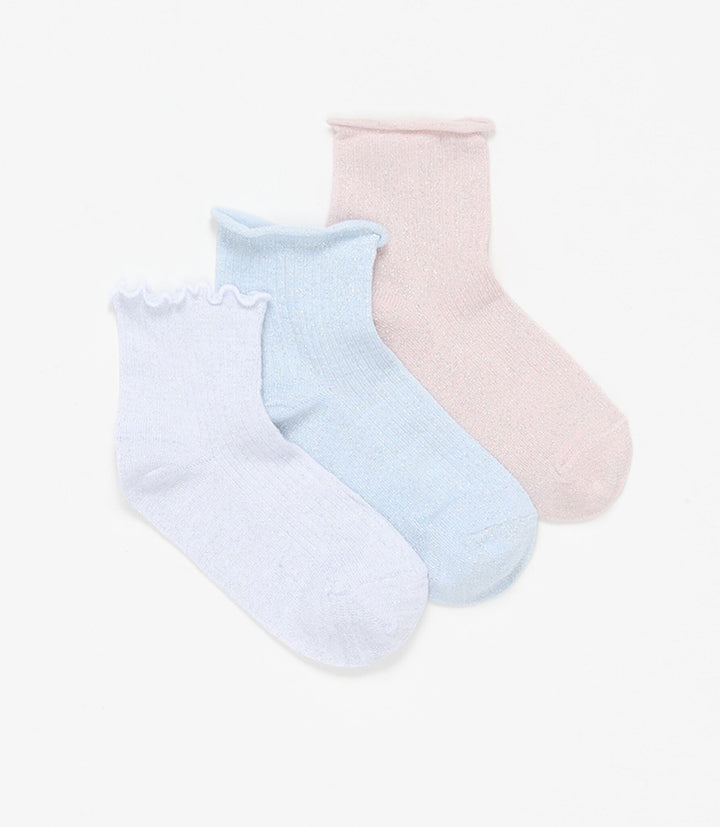 Moudda Lefties - Pack 3 Chaussettes Cheville - Lurex Roulé - Tunisie 1