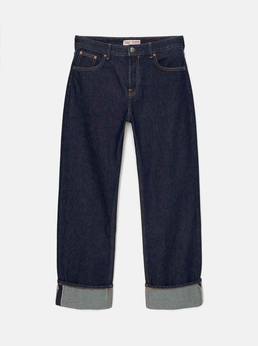 Moudda PULL & BEAR - Pantalon Droit Taille Moyenne Relaxed Selvedge - Tunisie 5