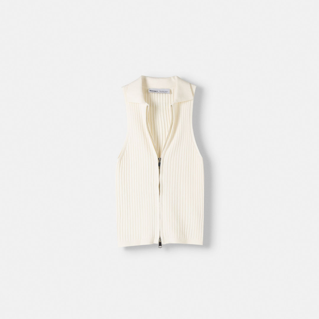 Moudda BERSHKA - Gilet Col Polo Double Zip - Tunisie 1